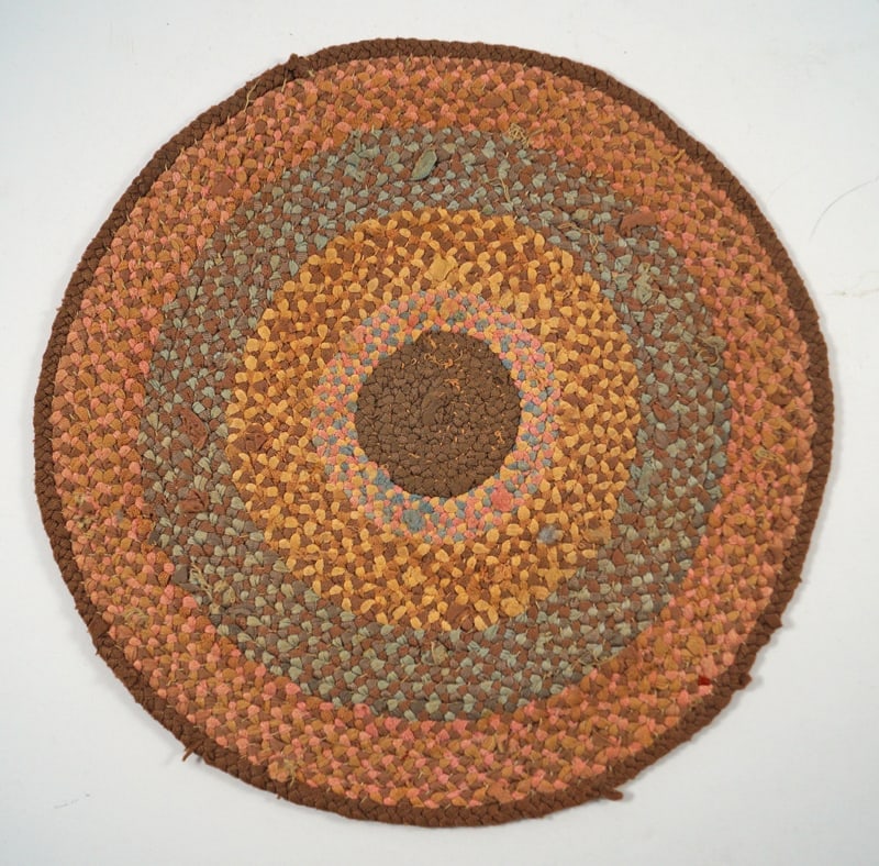 Antique Braided Table Mat Country Americana #5 - 2