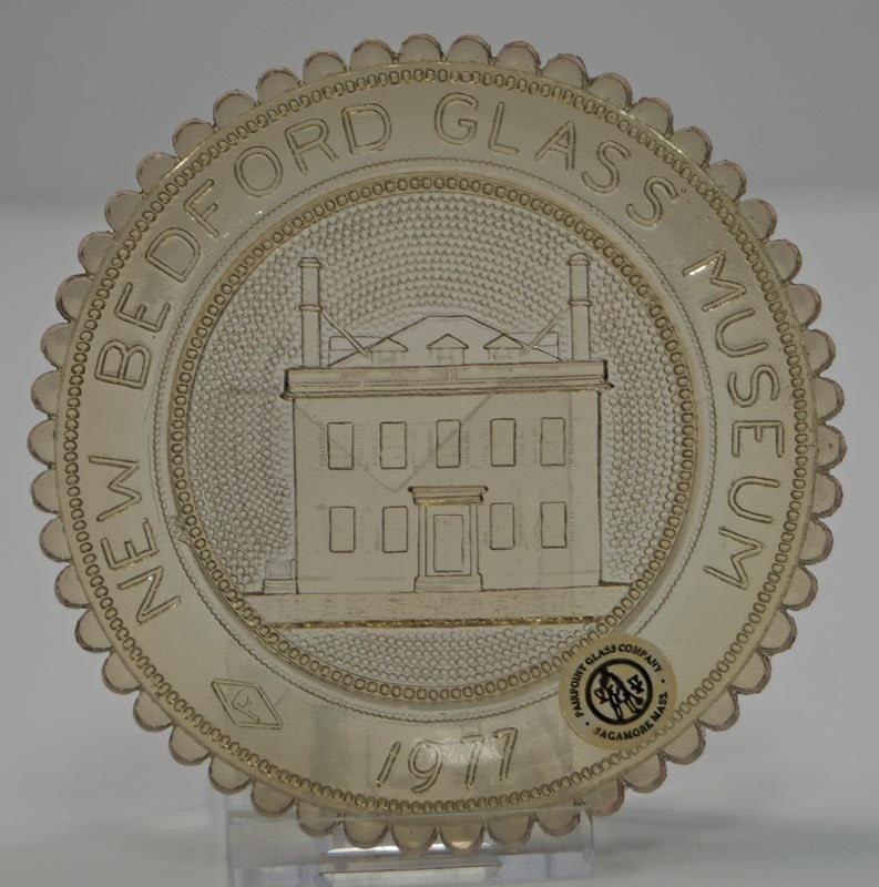 Rotch-Rodman House Historic Pairpoint Cup Plate: Title: Rotch-Rodman House Historic Pairpoint Cup PlateDimension: App. 3 1/2 " DiameterDate: ---Additional Information: Offering a Vintage Pairpoint Cup Plate, produced in 1977, Rotch-Rodman House