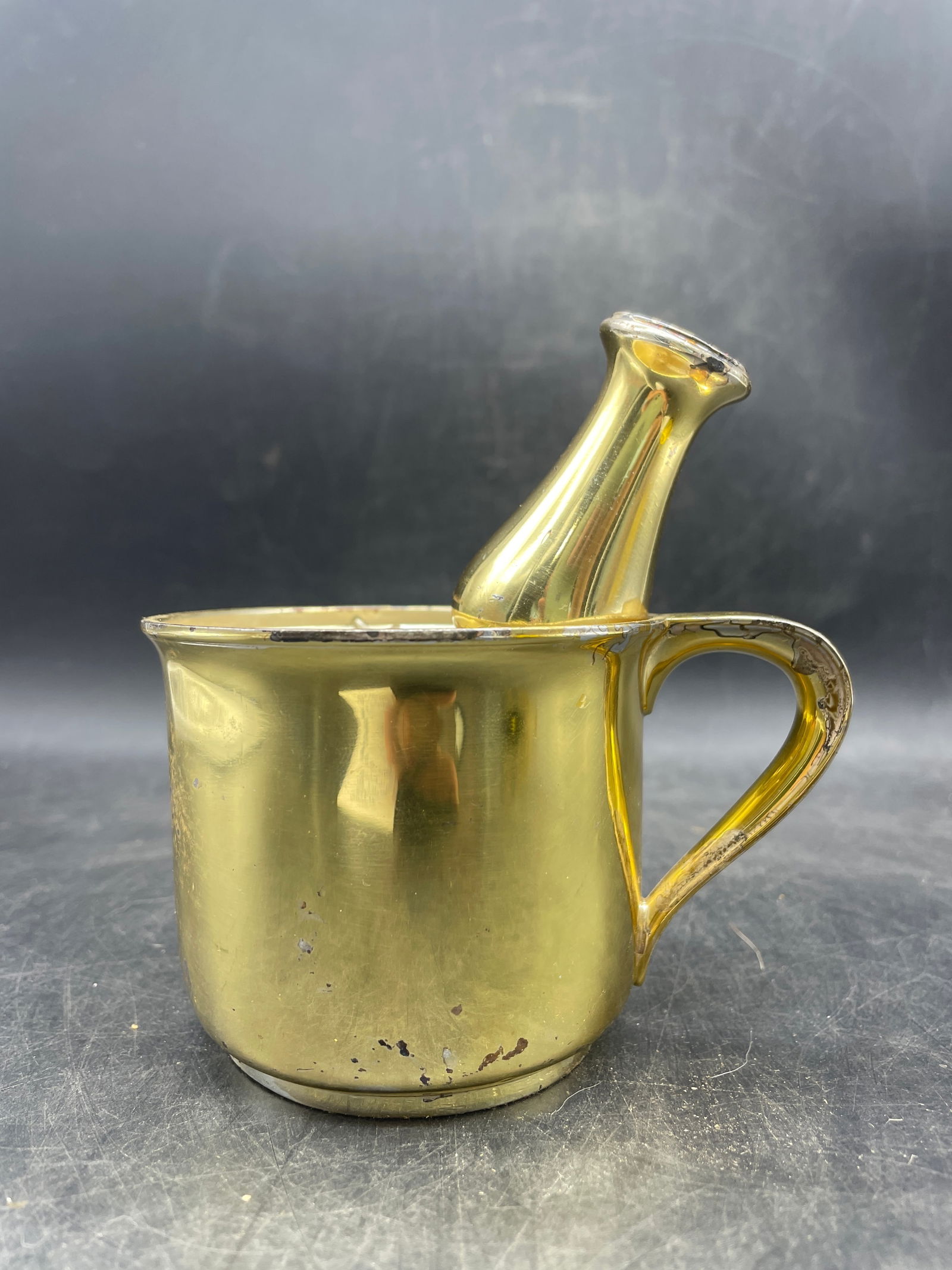 Shaving Mug & Brush Gorham Silver - 4