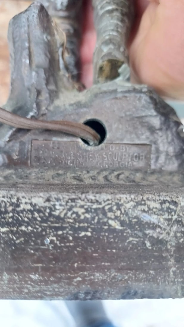 Figural Lamp Doughboy WWI 1920 Metal Lamp Base - 3