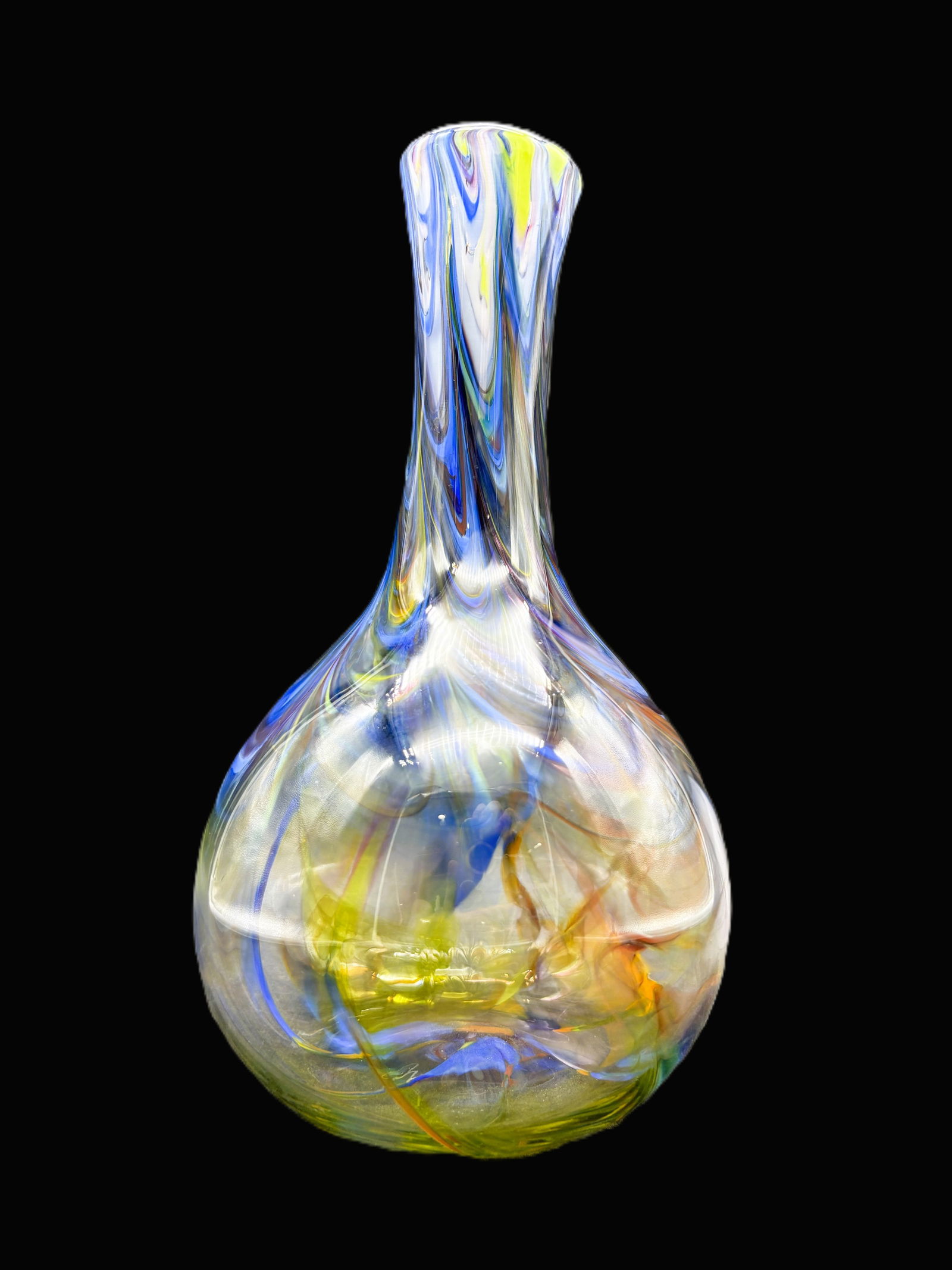 Michael Anchin Studio Art Glass Vase Signed - 3