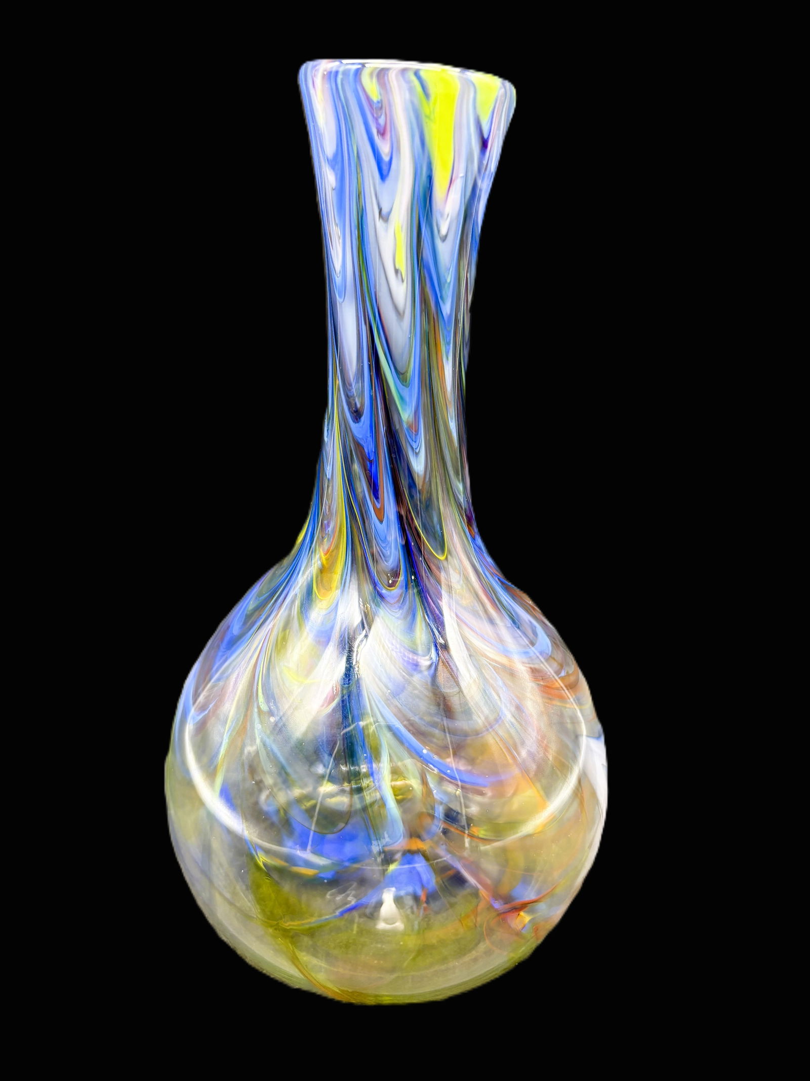 Michael Anchin Studio Art Glass Vase Signed - 7