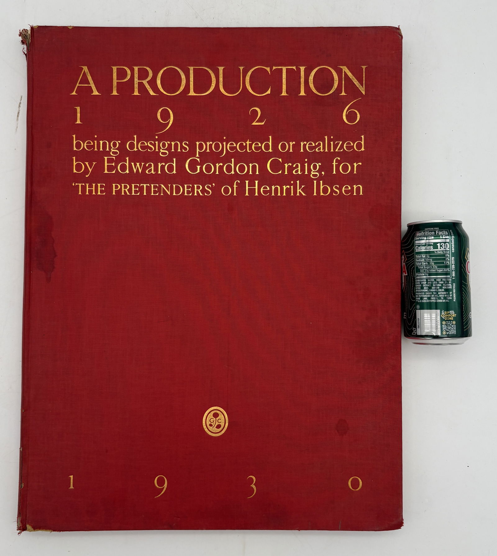 1926 A Production by Edward Gordon Craig LARGE Art Book Coffee Table Book LTD: Date/Period: 1930Dimension: Approx 20" x 15"Material: Additional Information: A beautiful, very large, and wonderfully illustrated work by legendary set designer Edward Gordon Craig, printed in