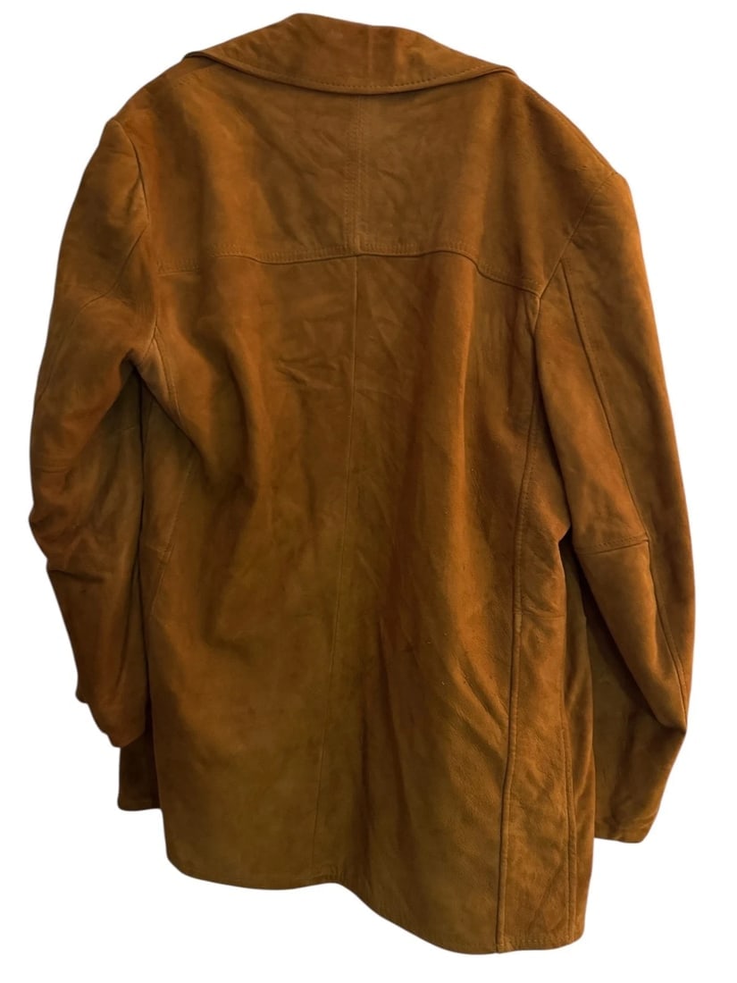 Vintage Leathers Ltd. by Campus Brown Suede Jacket Coat size 40 Zip Out Lining - 3