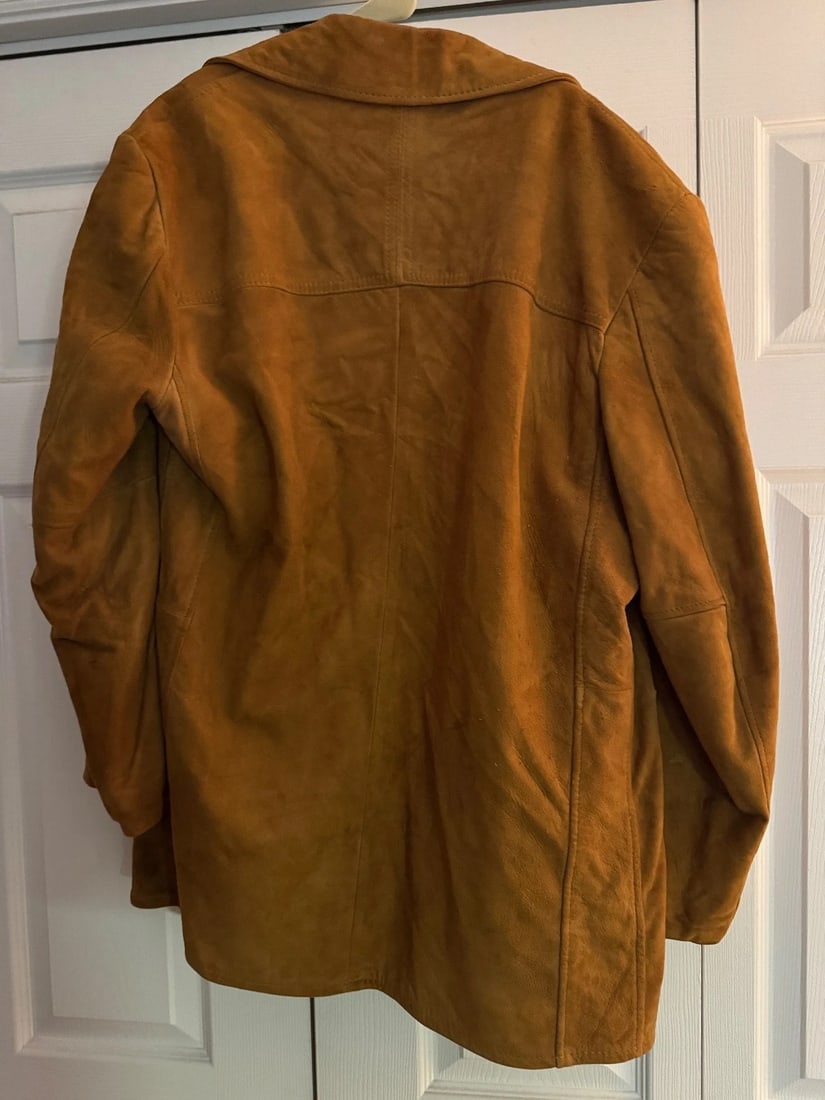 Vintage Leathers Ltd. by Campus Brown Suede Jacket Coat size 40 Zip Out Lining - 6