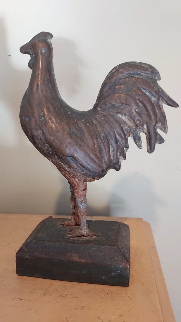 Weathervane Copper Chicken 10" 1950 - 2