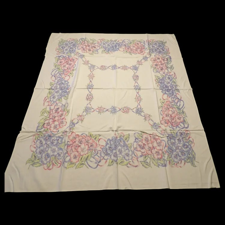 Floral Cotton Kitchen Breakfast Tablecloth (1 of 1)