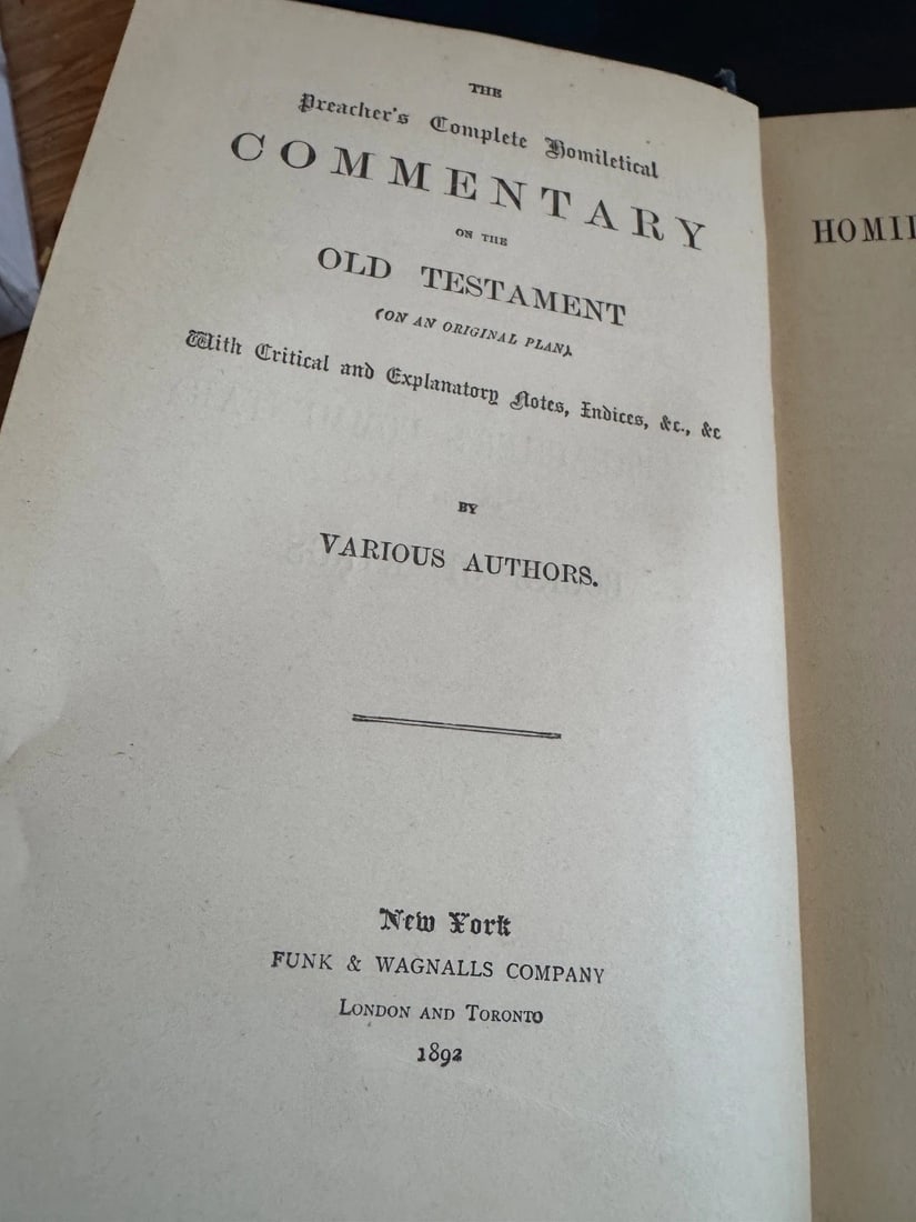 Lot Of 3 books The Preacher’s Homiletic Commentary 1892 Antique. Lot one - 14