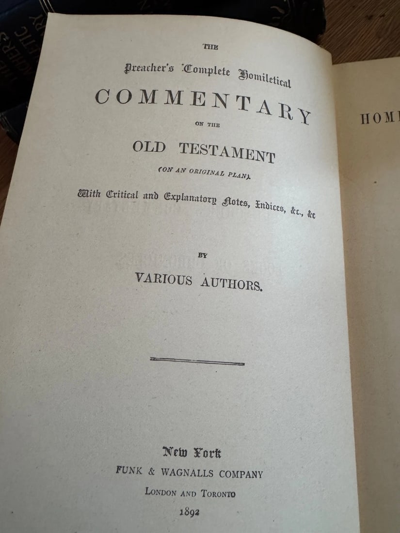Lot Of 3 books The Preacher’s Homiletic Commentary 1892 Antique. Lot one - 19