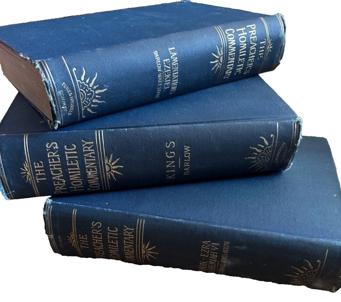 Lot Of 3 books The Preacher’s Homiletic Commentary 1892 Antique. Lot one - 2