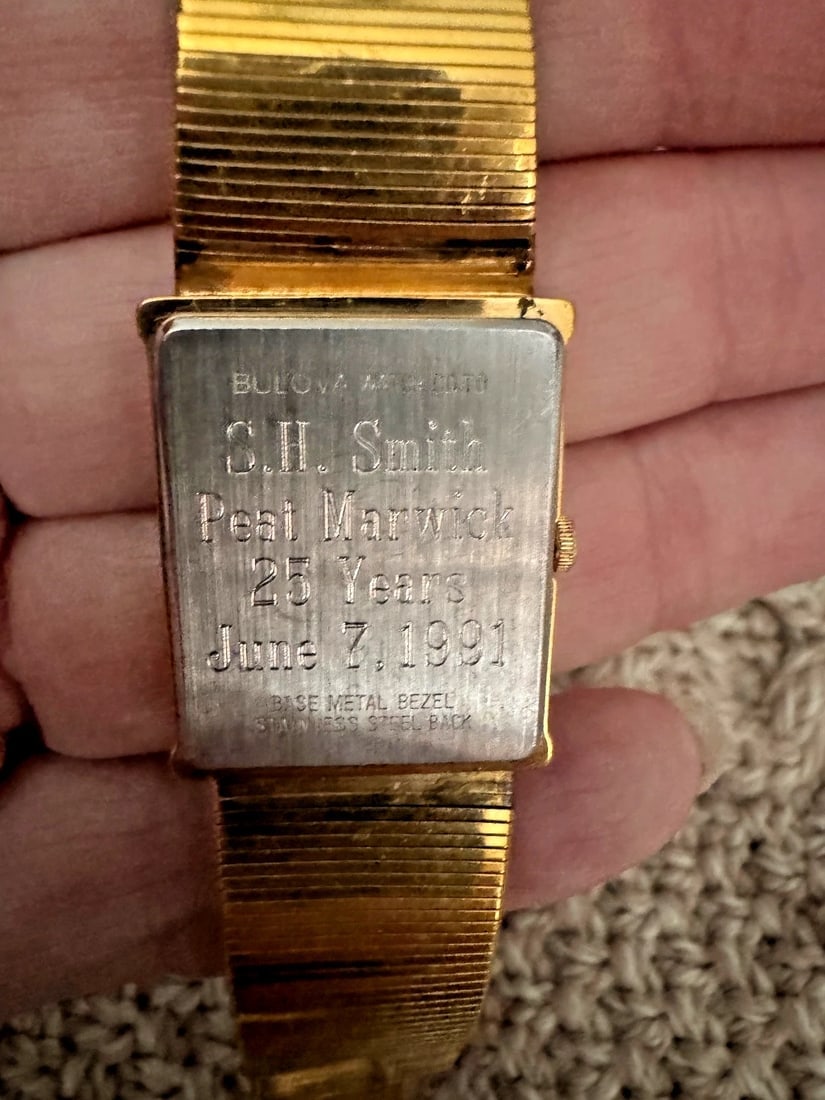 Vintage bulova watches mens working 25 year gift - 6