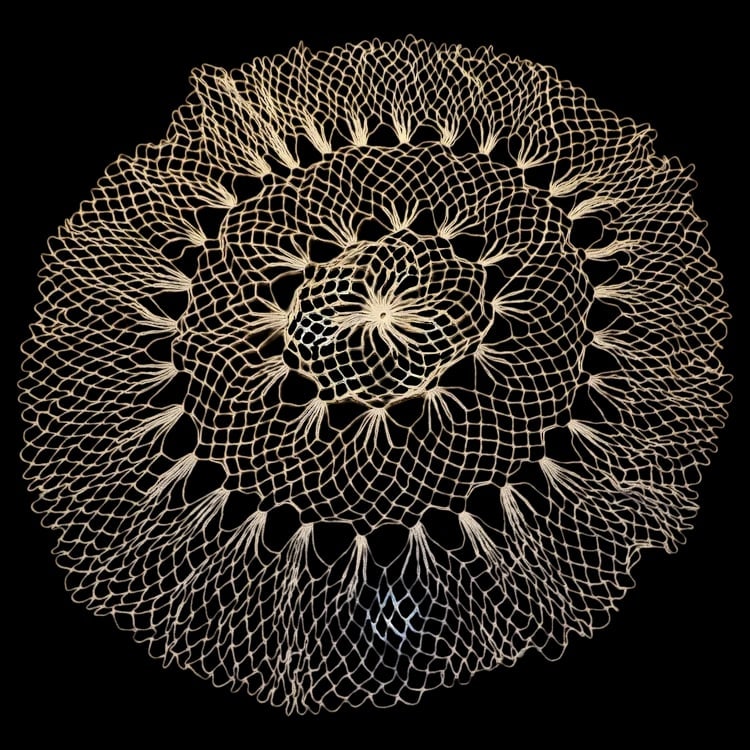 Large Cochet Round Tablecloth (1 of 1)