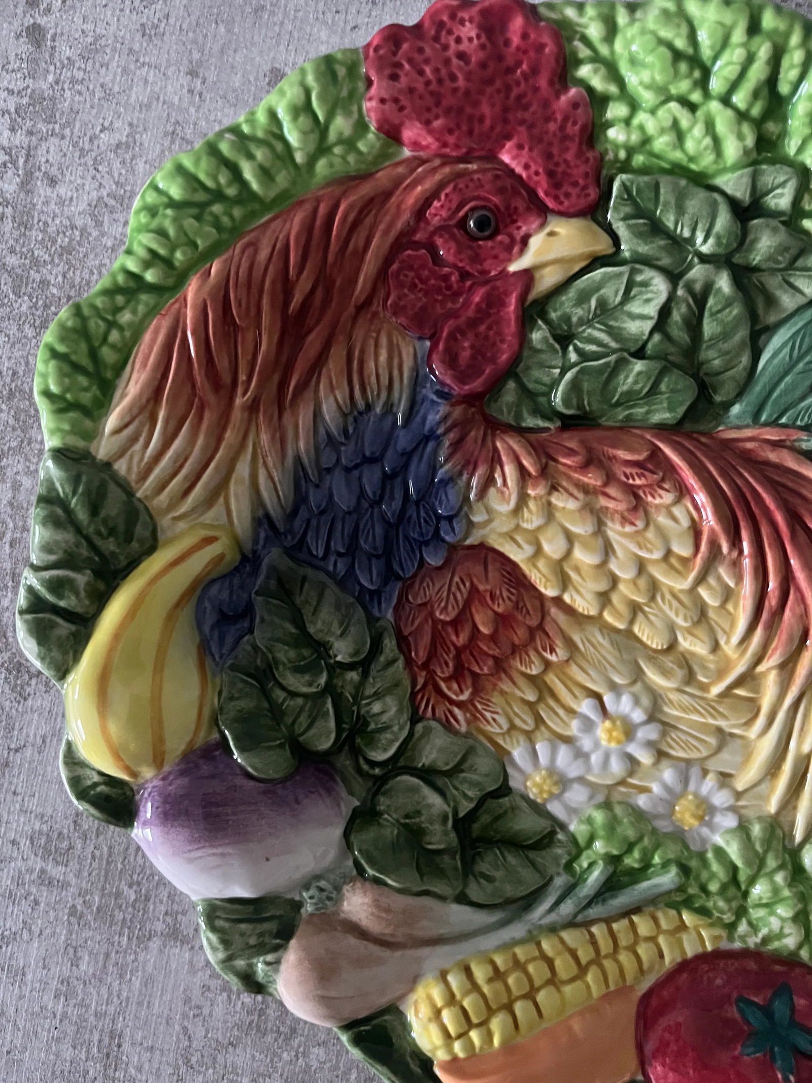 1991 Fitz and Floyd Rooster Plate - 2