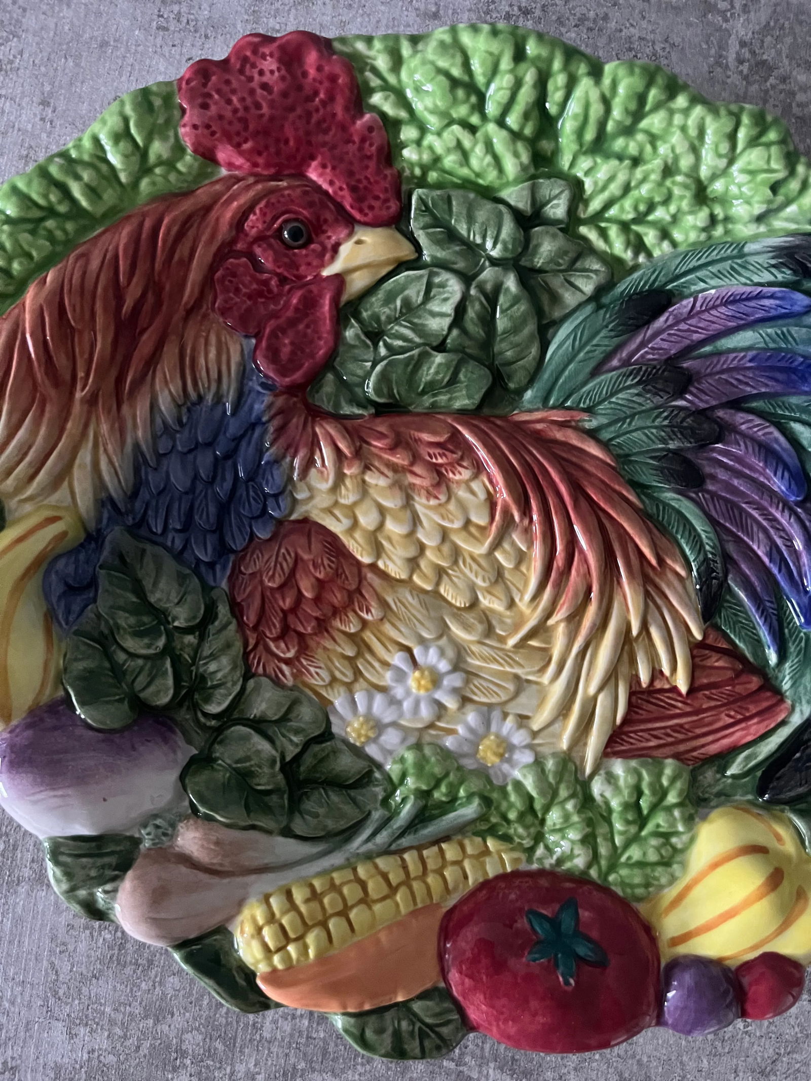1991 Fitz and Floyd Rooster Plate - 3