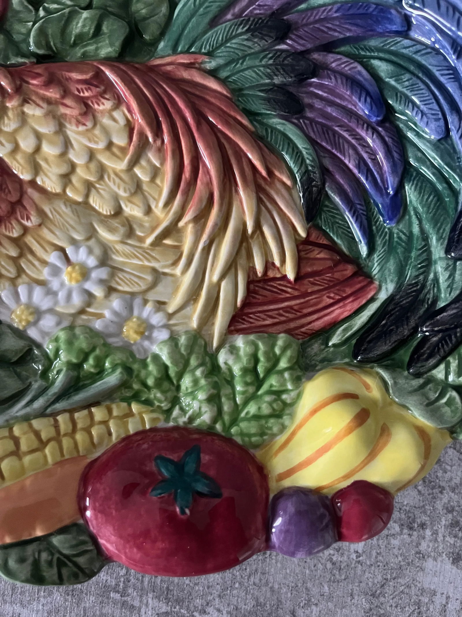 1991 Fitz and Floyd Rooster Plate - 4