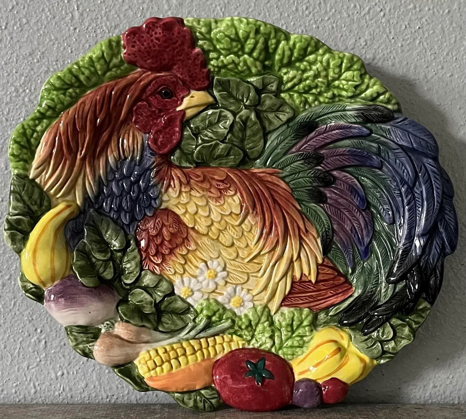 1991 Fitz and Floyd Rooster Plate - 7