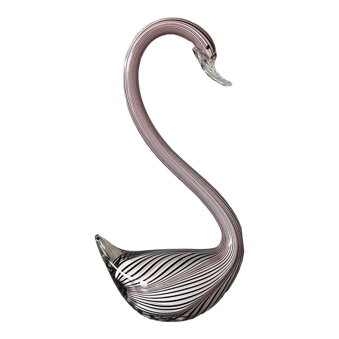1960s Murano Art Glass Swan- Attributed to Cenedese: Available for your consideration is this lovely 11" tall Murano art glass swan. Sure to catch ANY eye, this beautiful piece of Italian mid century history lends an air of sophistication and grace to