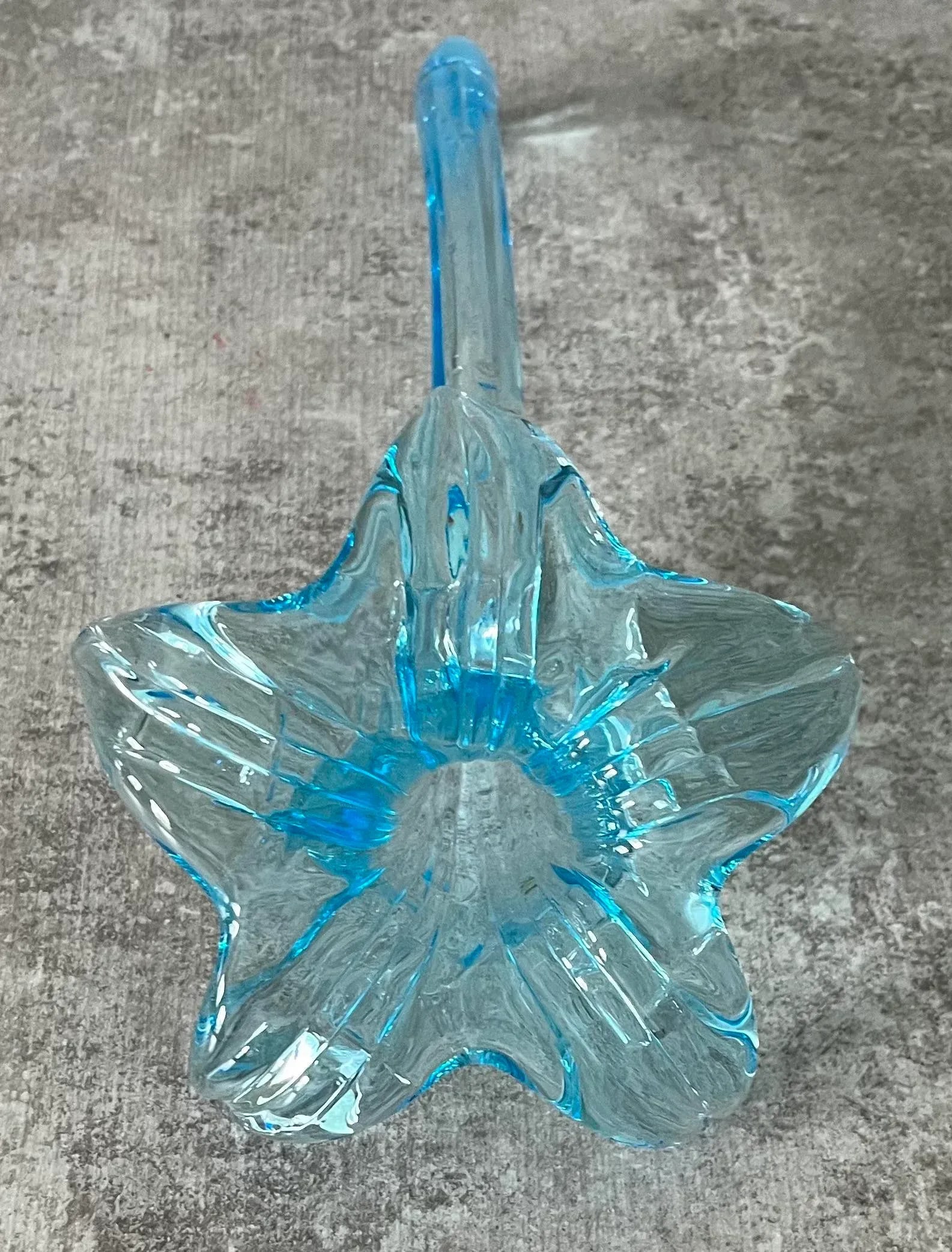 1970s Attributed to Murano Art Glass Turquoise Lilies- A Pair - 6