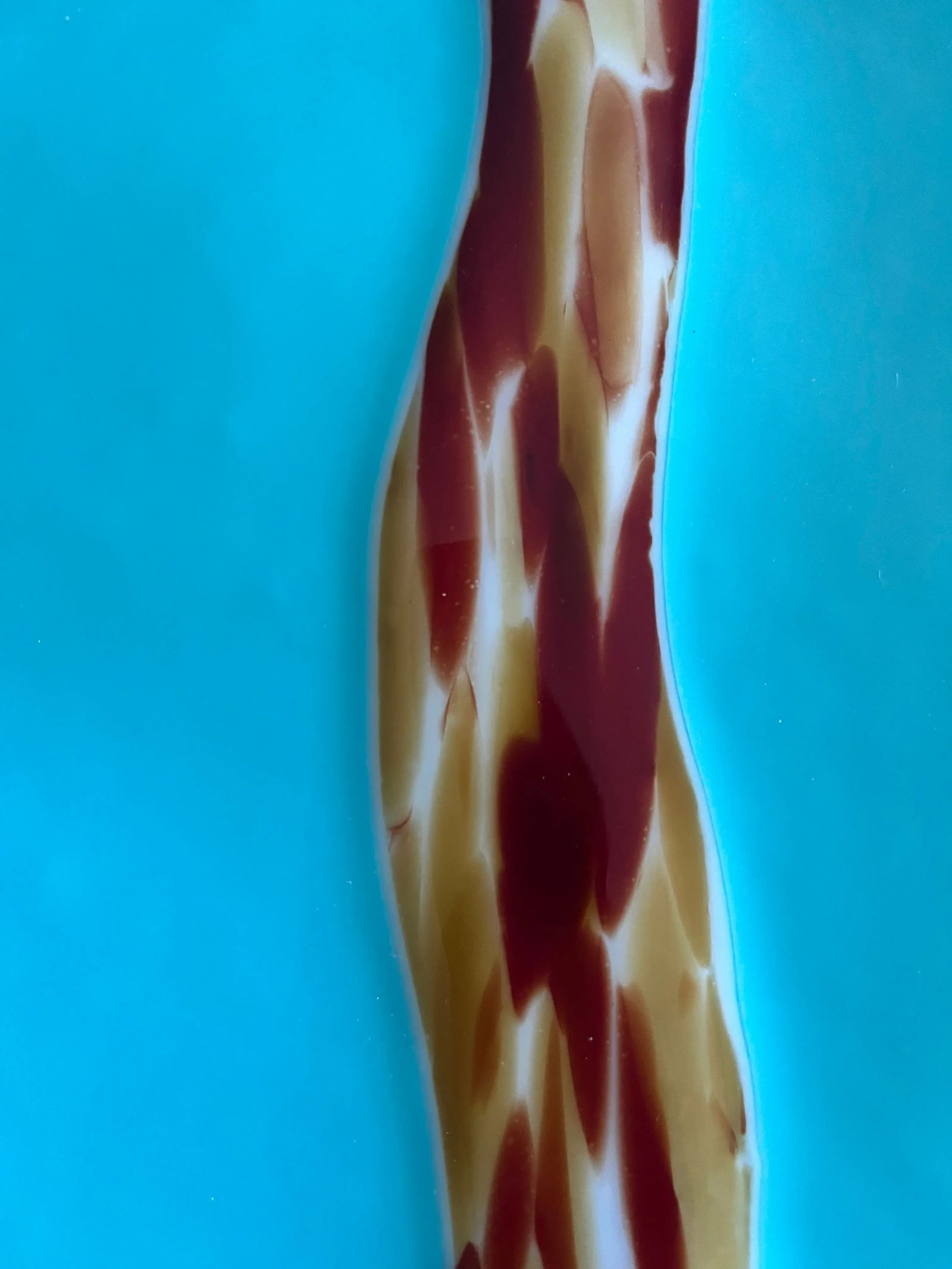 1990s Turquoise Fused Art Glass Decor - 3