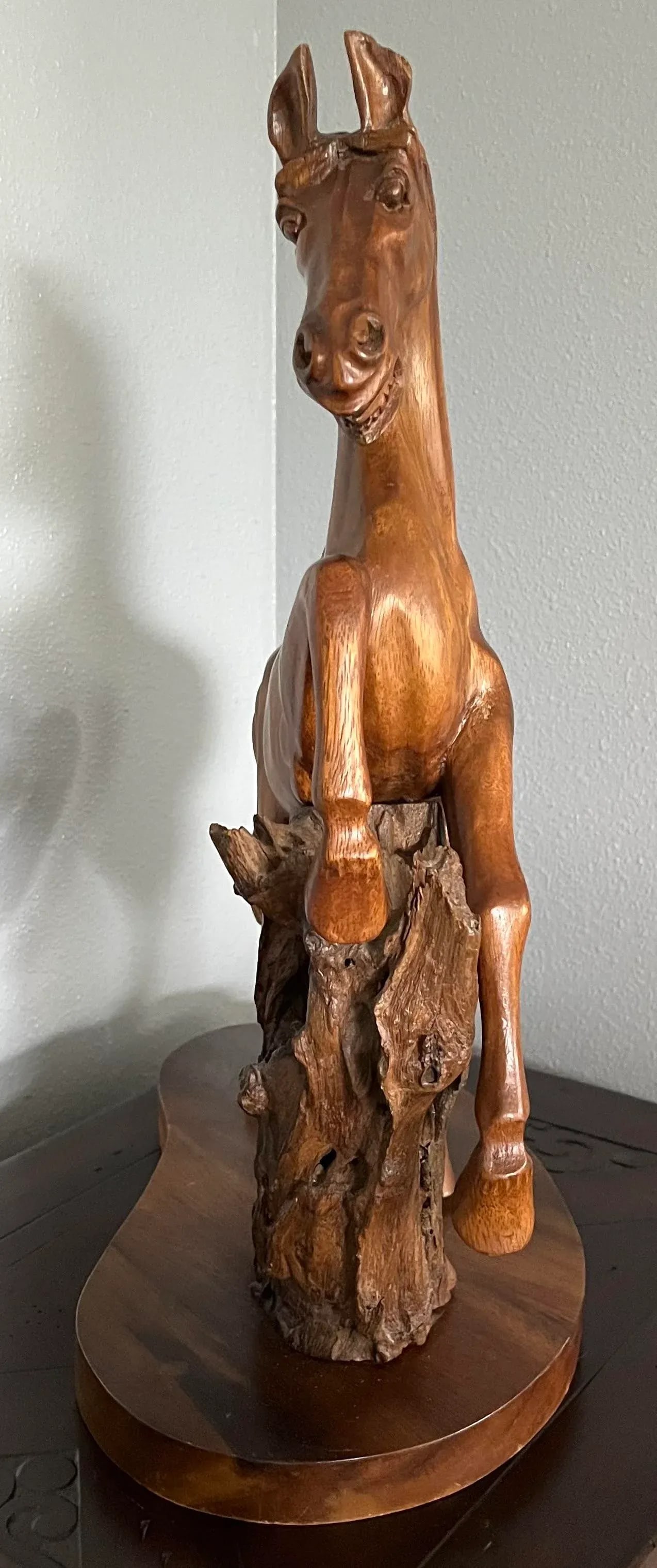 Early 20th Century Chinese Carving of a Rearing Horse - 2