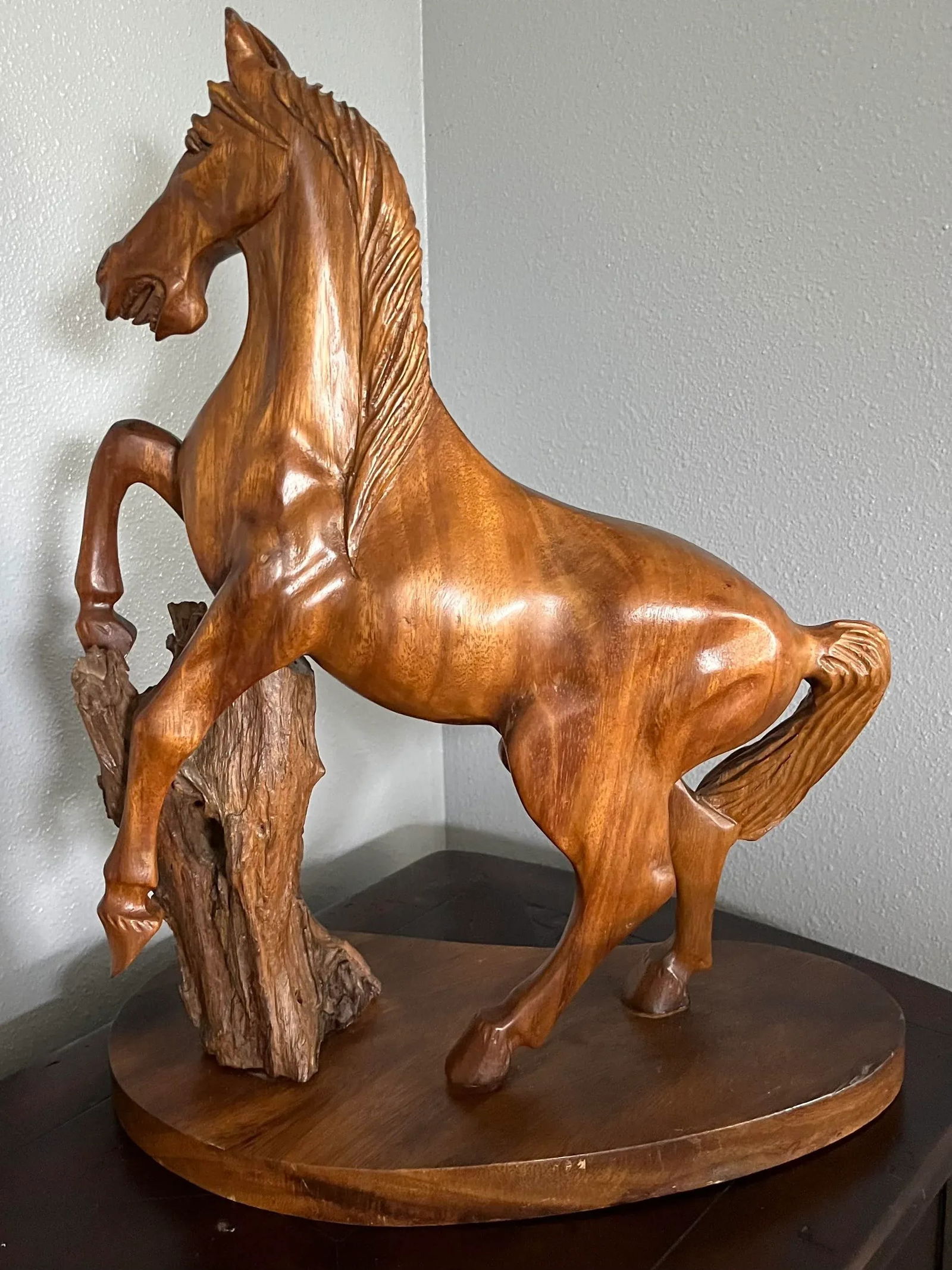 Early 20th Century Chinese Carving of a Rearing Horse - 3