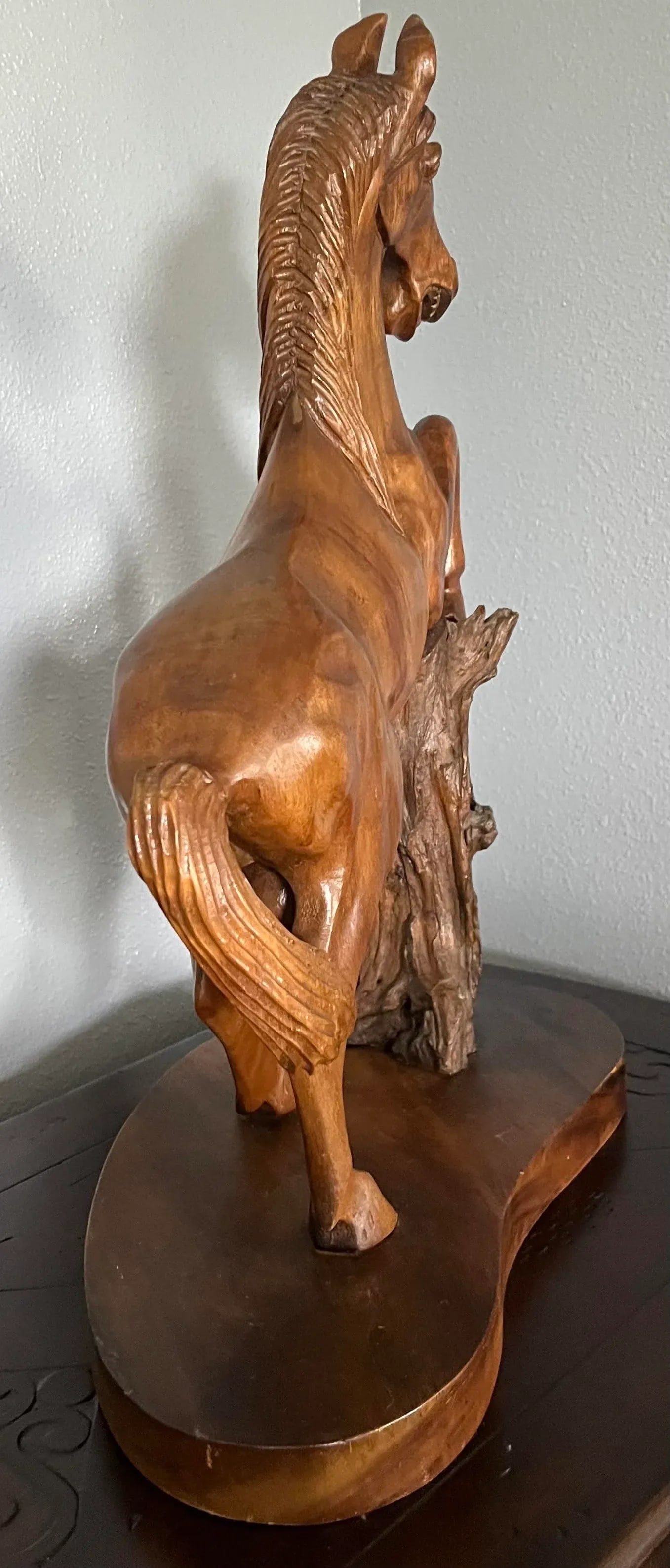 Early 20th Century Chinese Carving of a Rearing Horse - 4