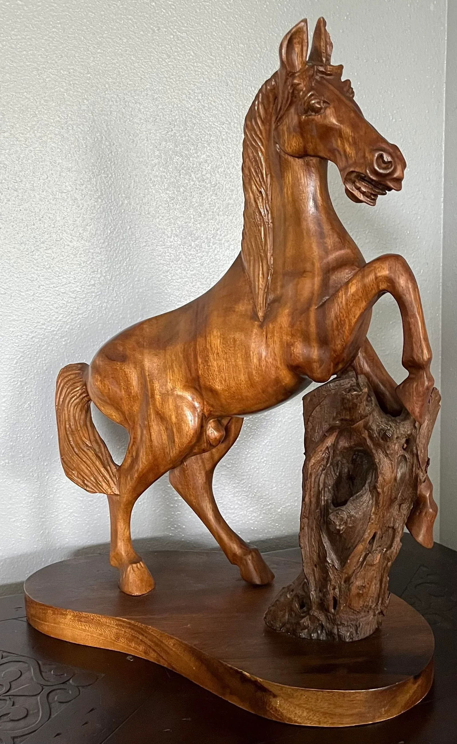 Early 20th Century Chinese Carving of a Rearing Horse - 5