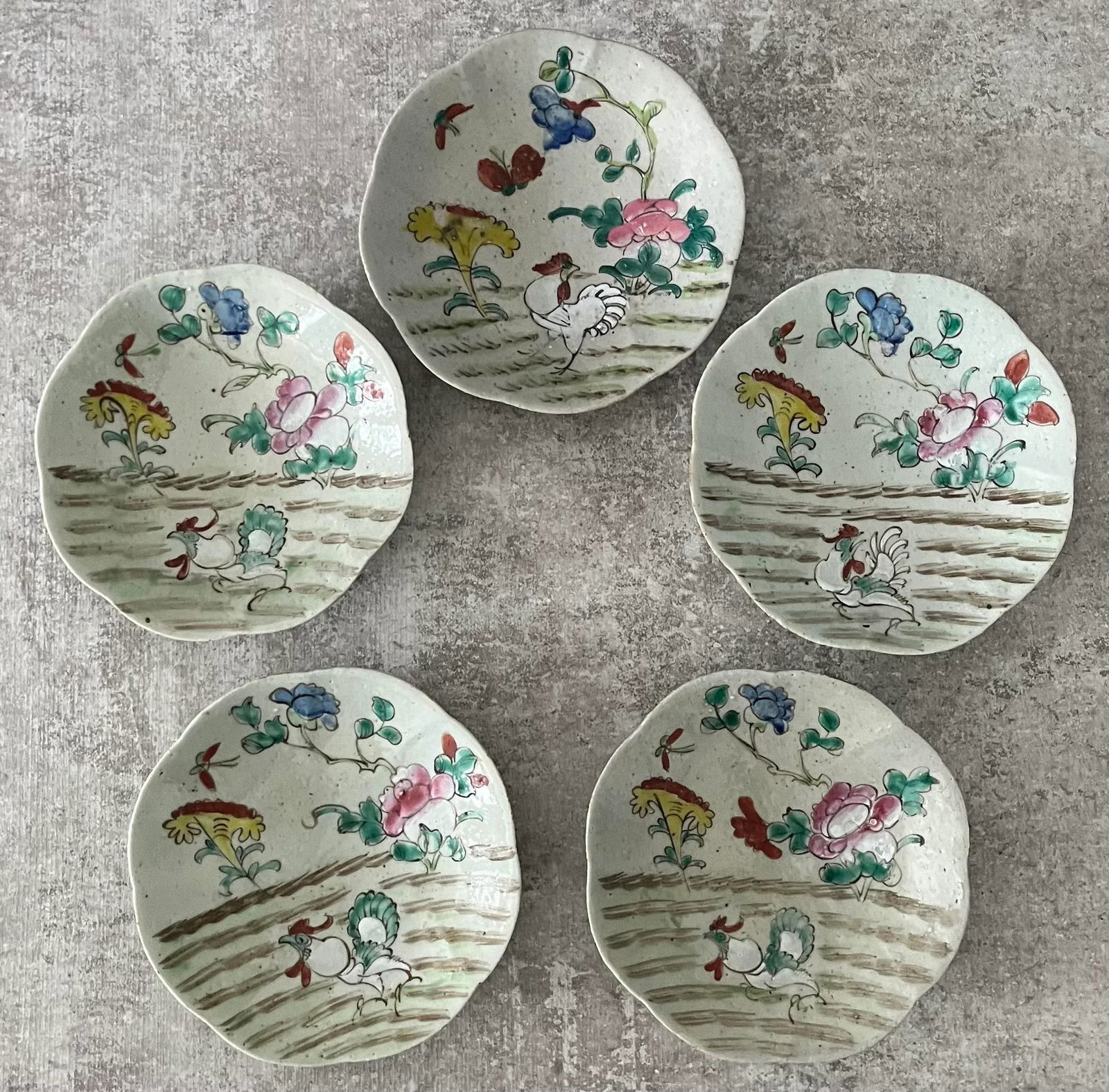 18th Century Qing Dynasty Footed Bowls- Set of 5 - 8