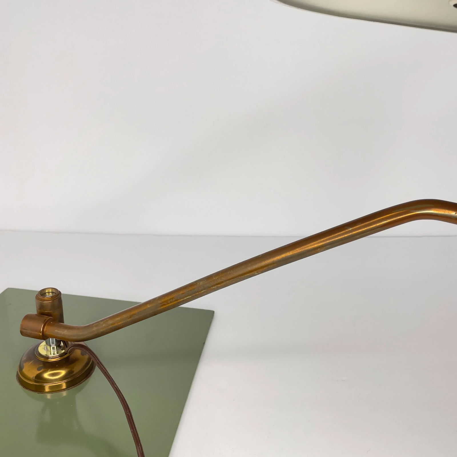 Mid Century Green Flying Saucer Table Lamp - 7