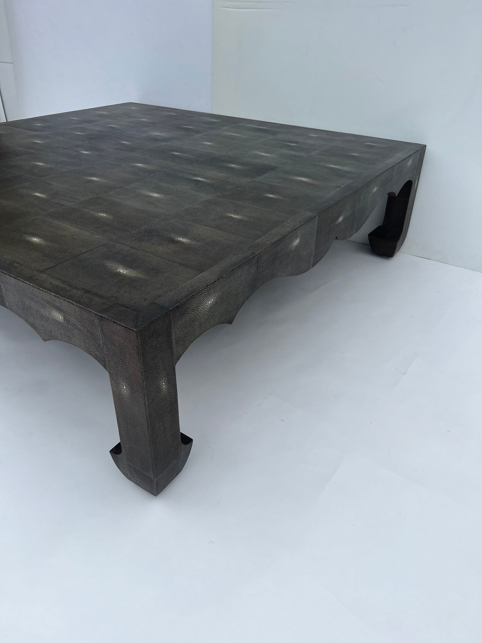 Shagreen Cocktail/Coffee Table After Jean-Michel Frank. - 4