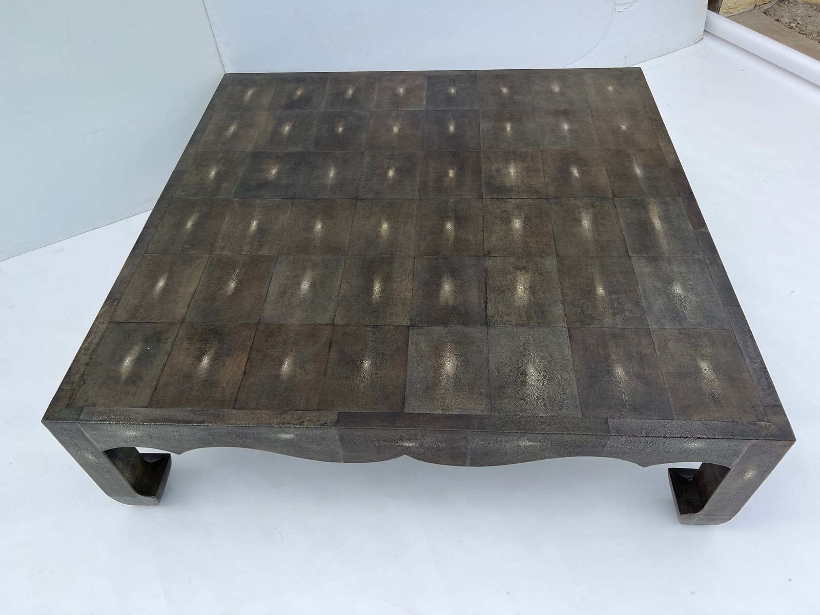 Shagreen Cocktail/Coffee Table After Jean-Michel Frank. - 5