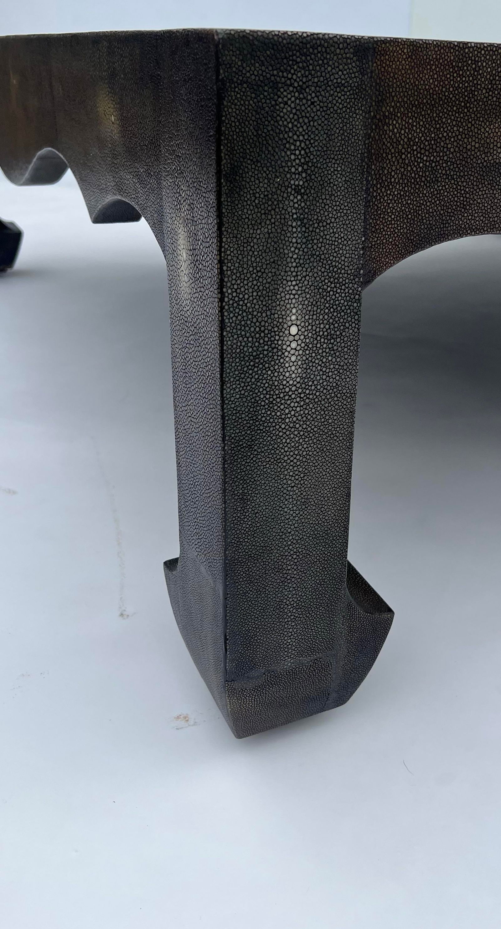 Shagreen Cocktail/Coffee Table After Jean-Michel Frank. - 9