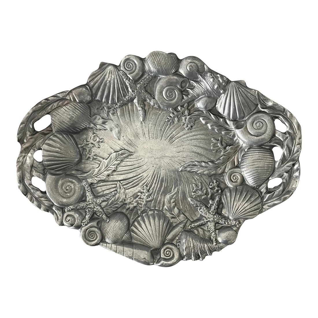 1980s Fitz and Floyd Seaside Serving Platter: Eye catching addition to your beachy tabletop, I am not responsible for jealousy that may occur! Beautiful as decor- and also functional- you cannot go wrong with this spectacular Fitz and Floyd coast