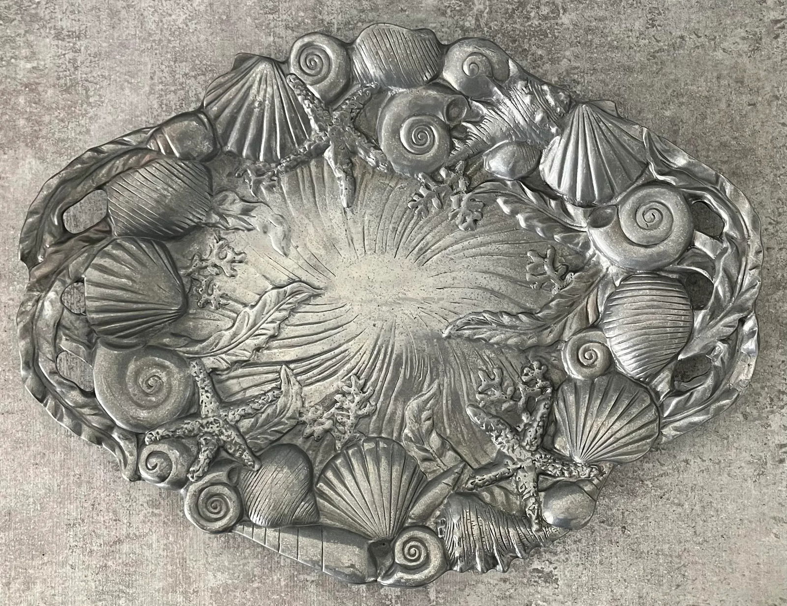 1980s Fitz and Floyd Seaside Serving Platter - 9