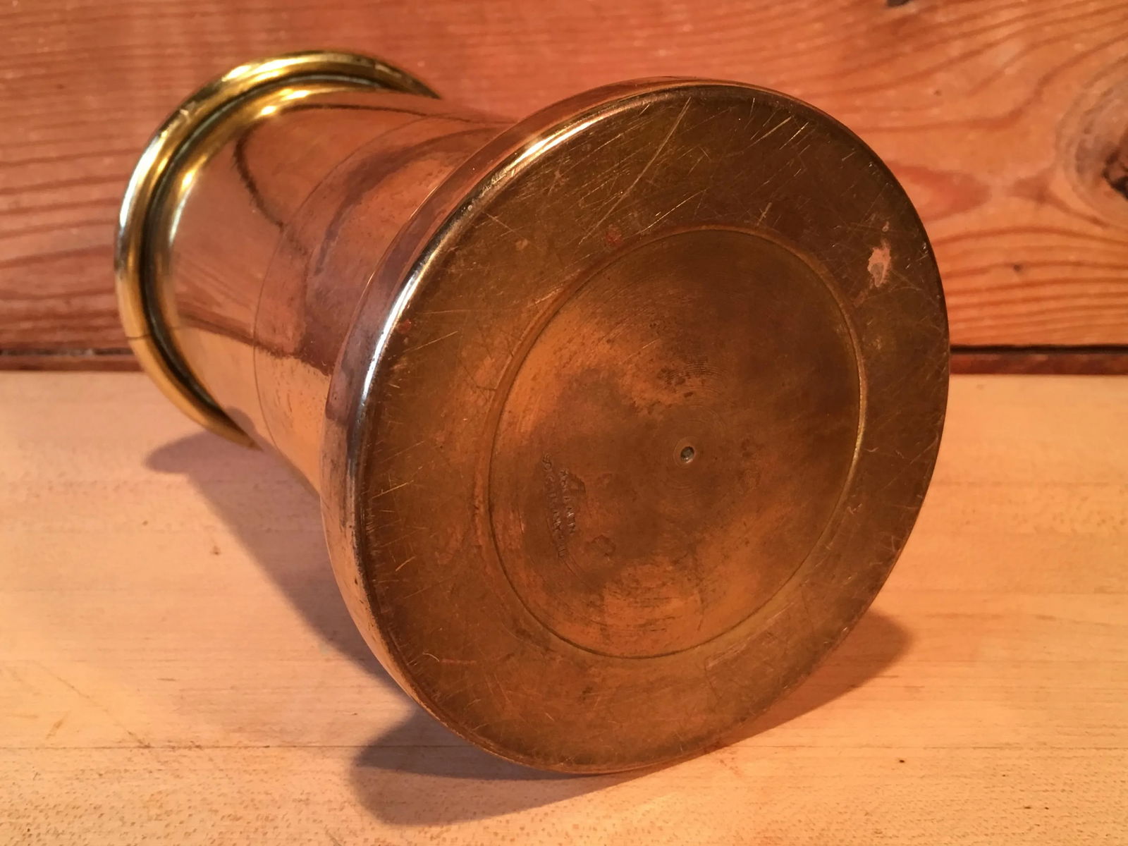 Antique Tiffany Studios Solid Brass Apothecary Mortar & Pestle - 11