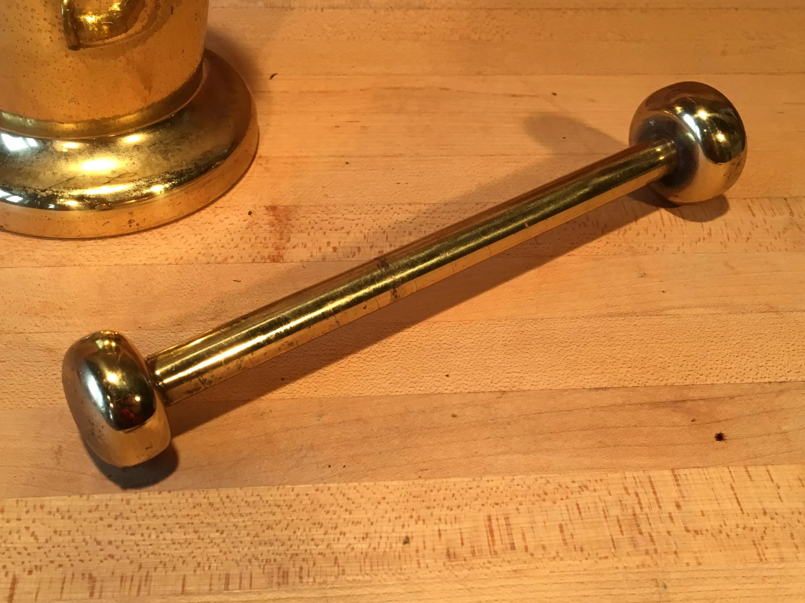 Antique Tiffany Studios Solid Brass Apothecary Mortar & Pestle - 3