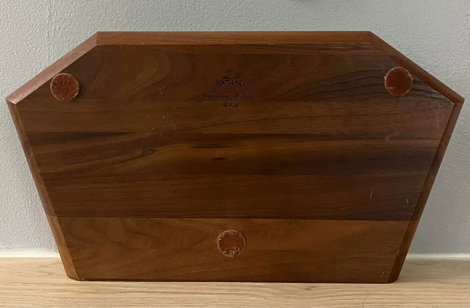 1970s Mid-Century Modern Walnut Desk Organizer - 4