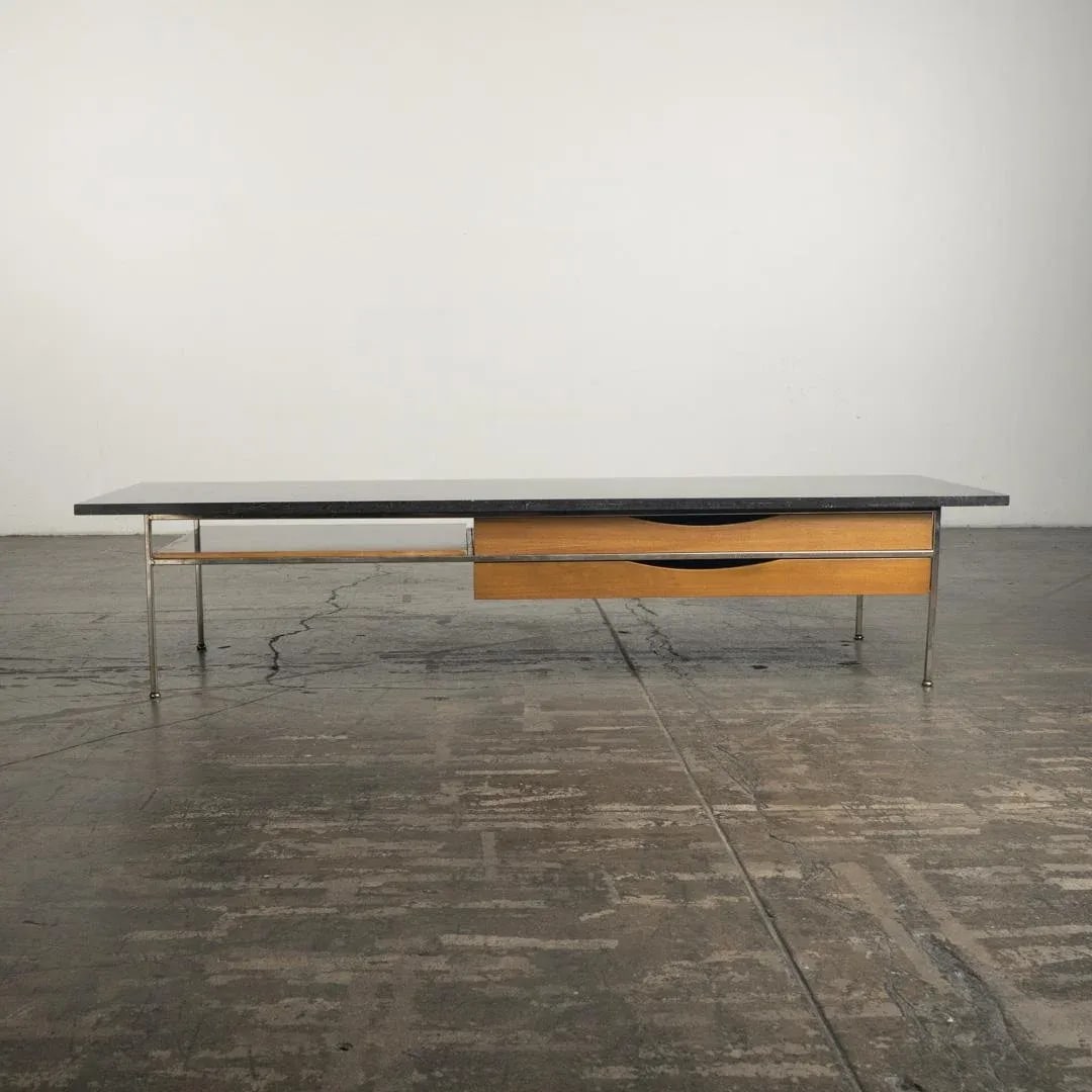 1950s Paul McCobb Black Marble Coffee Table for Calvin - 3