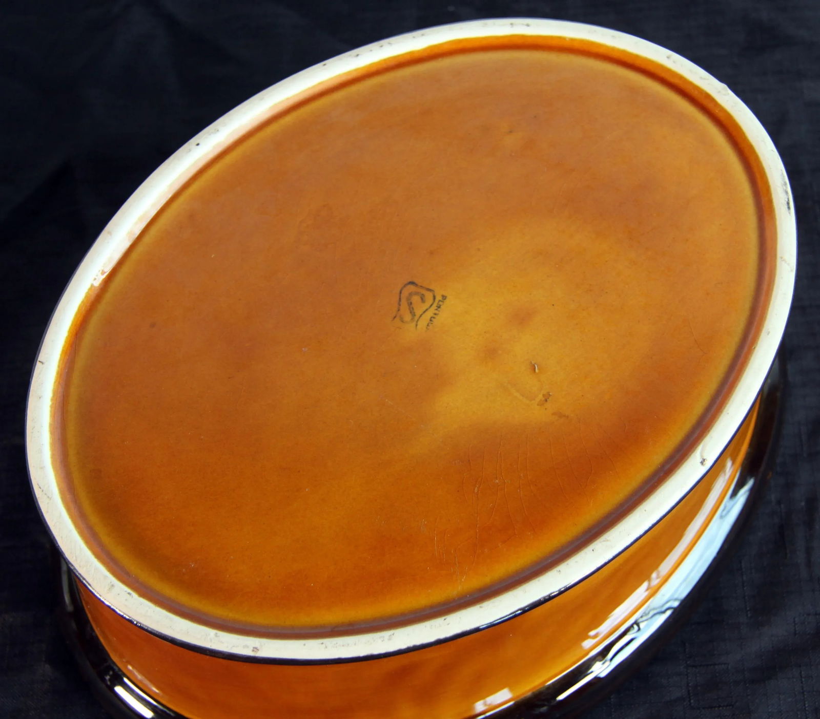 Vintage Majolica Ceramic Shellfish Lidded Casserole Serving Bowl - 8