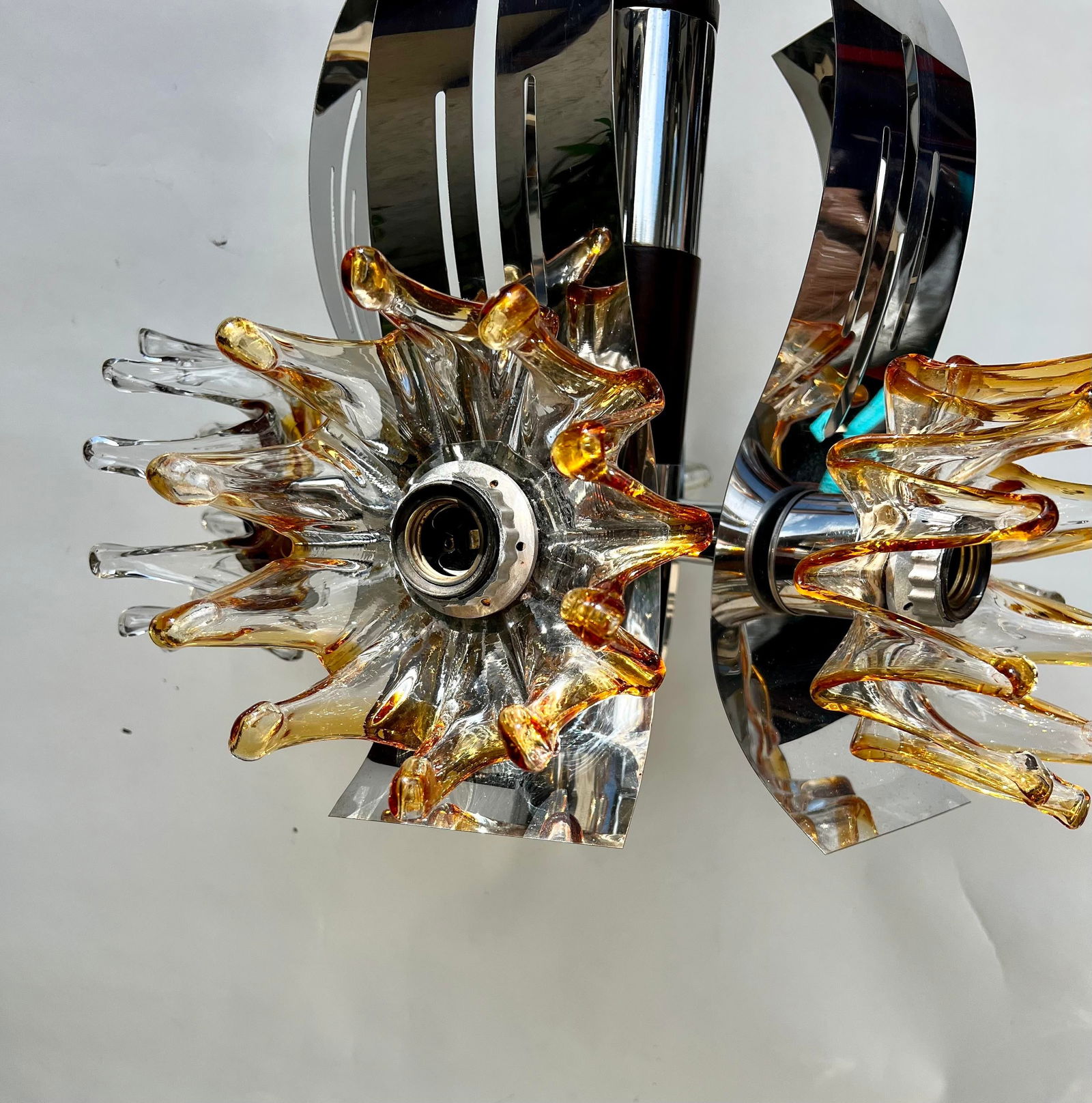 Space Age Chandelier Designed by Carlo Nason for Mazzega, 1970 - 3