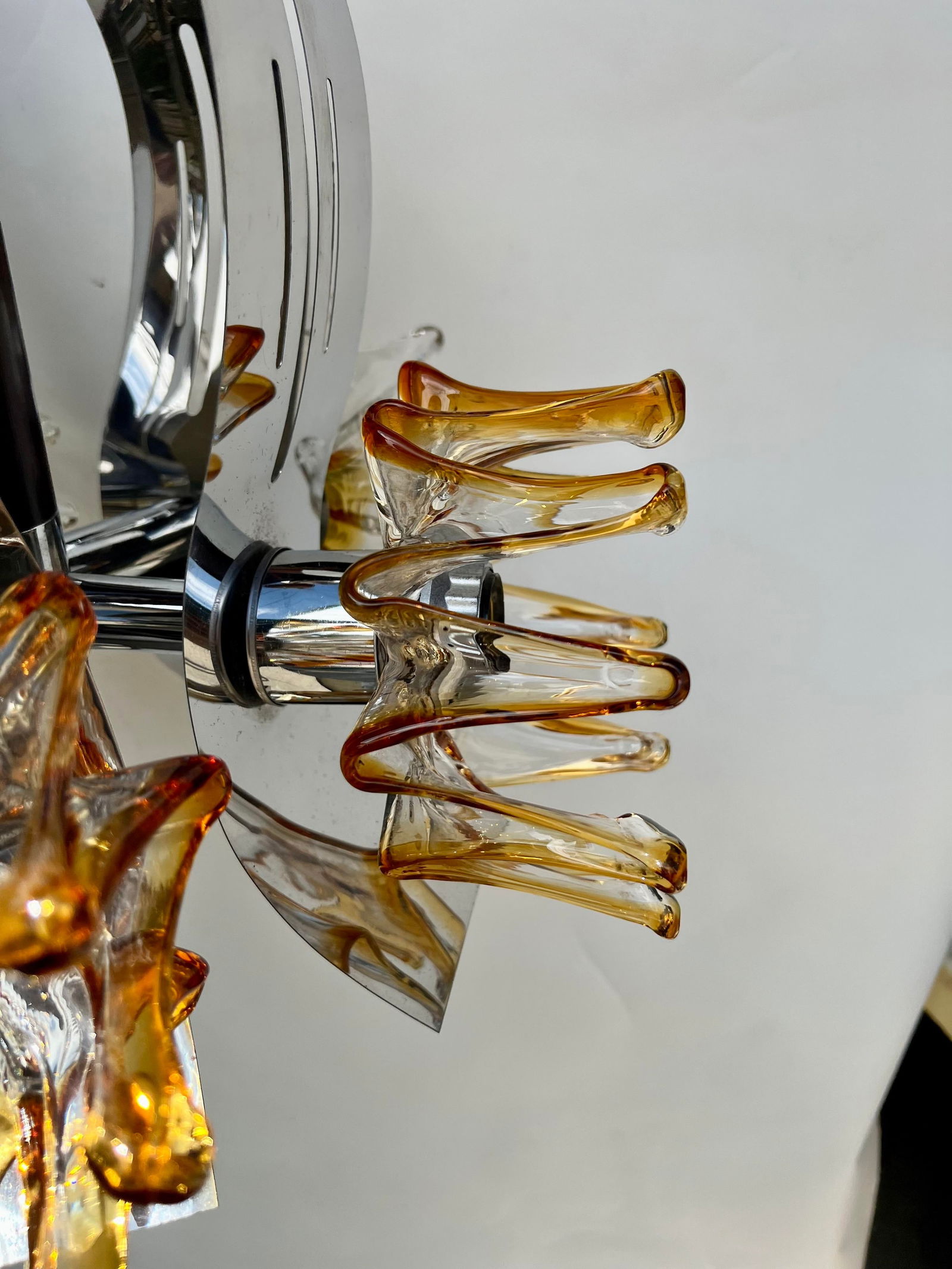 Space Age Chandelier Designed by Carlo Nason for Mazzega, 1970 - 4