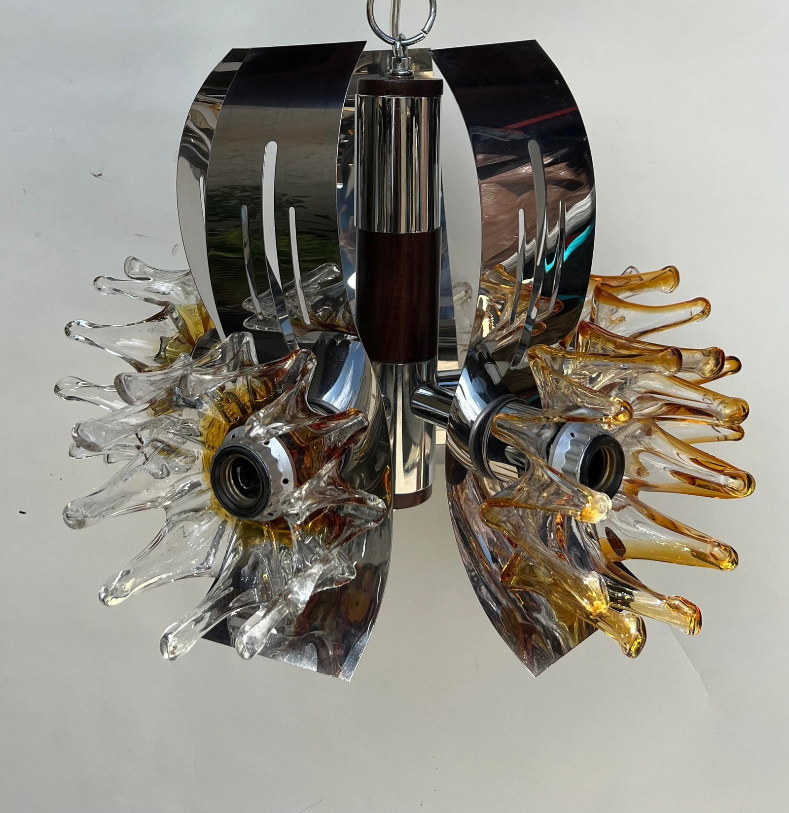 Space Age Chandelier Designed by Carlo Nason for Mazzega, 1970 - 8