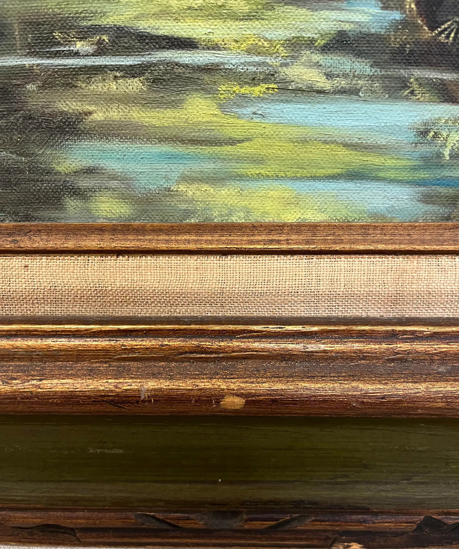 1976 Betty Schmidt Original Oil Painting Titled the Stream - 5