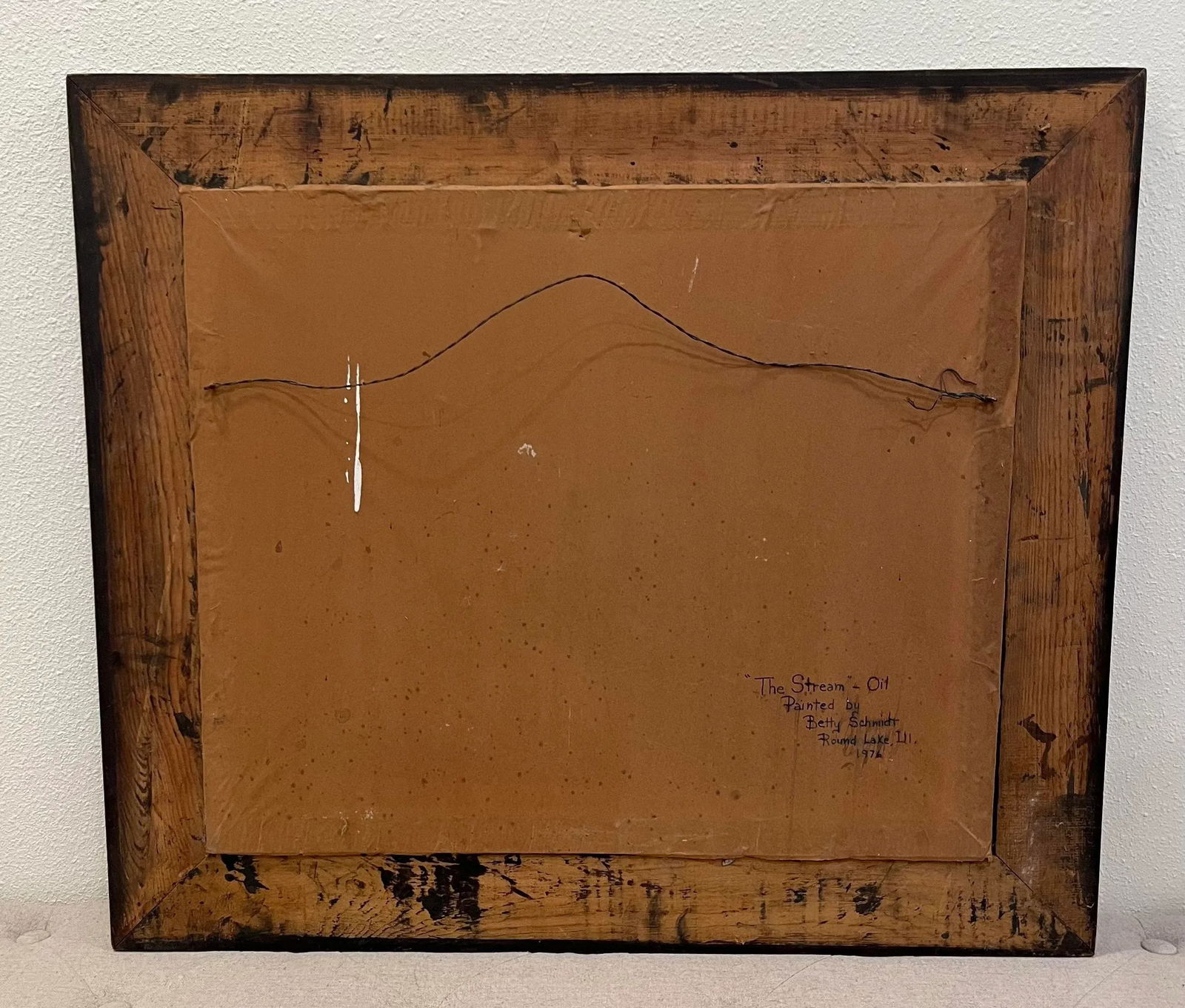 1976 Betty Schmidt Original Oil Painting Titled the Stream - 6