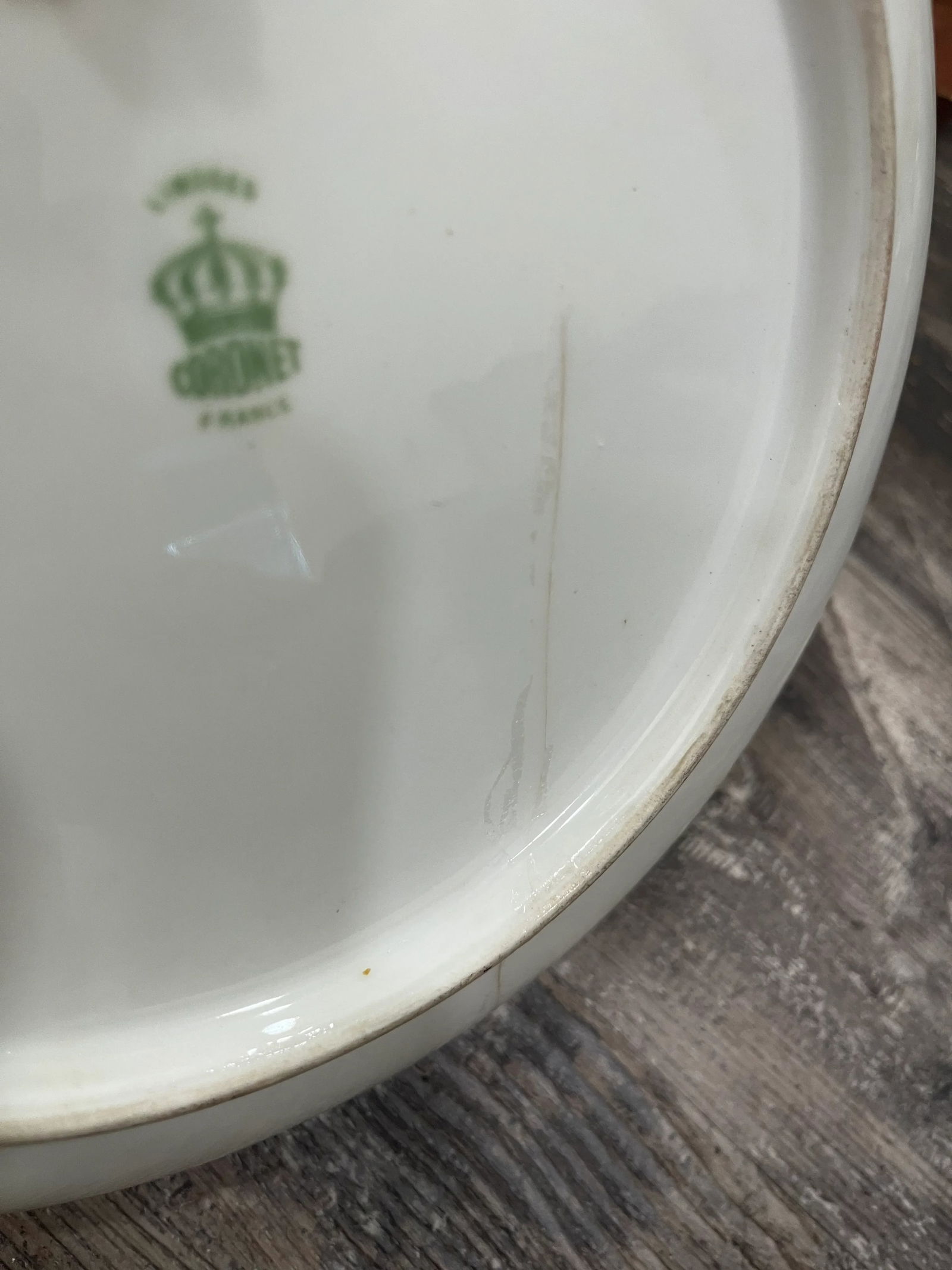 Antique Limoges Coronet Hand-Painted Fishermen Wall Plate- Signed - 4