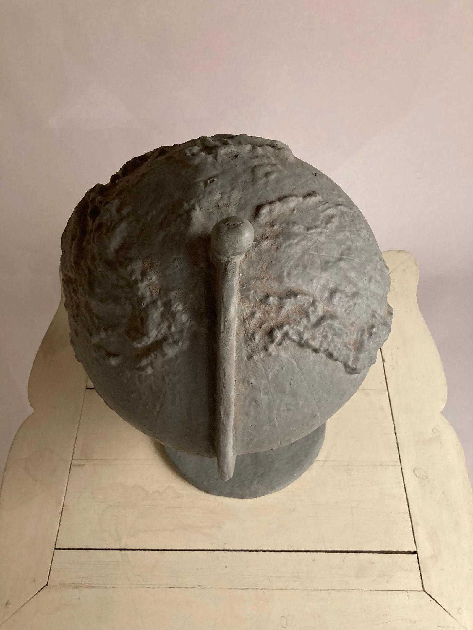 Mid 20th Century Serge Roche Style Plaster Globe of the Earth - 7