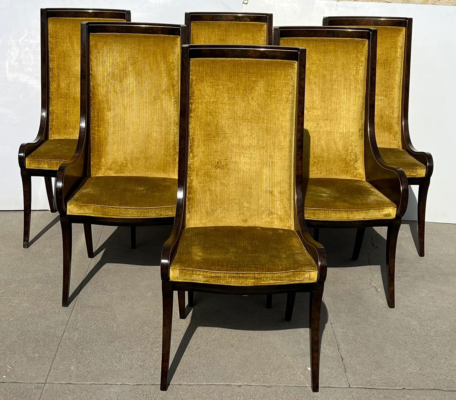 1970s Bernhard Rohne Acid-Etched Brass Dining Set. - 5