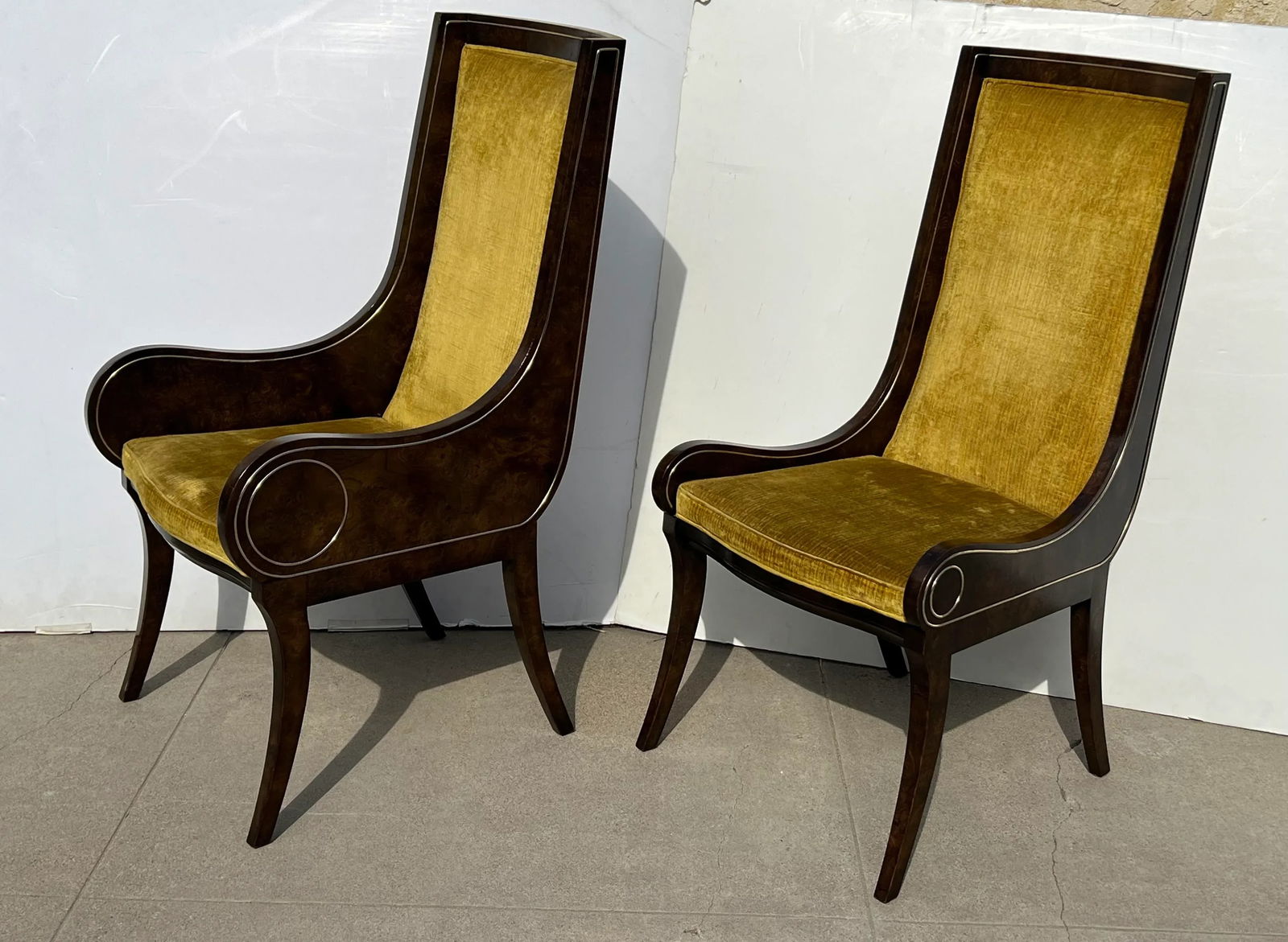 1970s Bernhard Rohne Acid-Etched Brass Dining Set. - 6