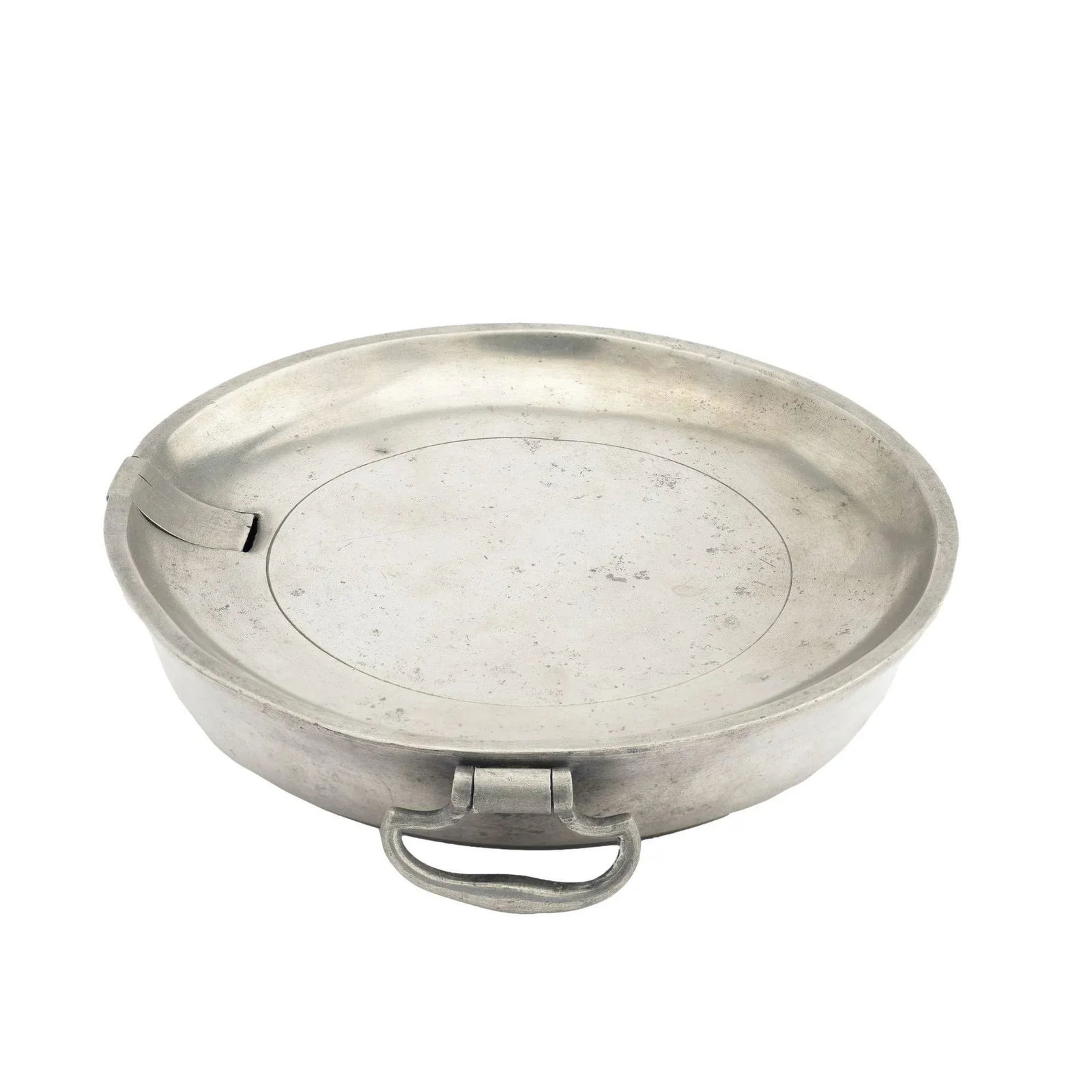 English Pewter Warming Plate With Drop Handles by V&w Birmingham, 1808-1827 - 3
