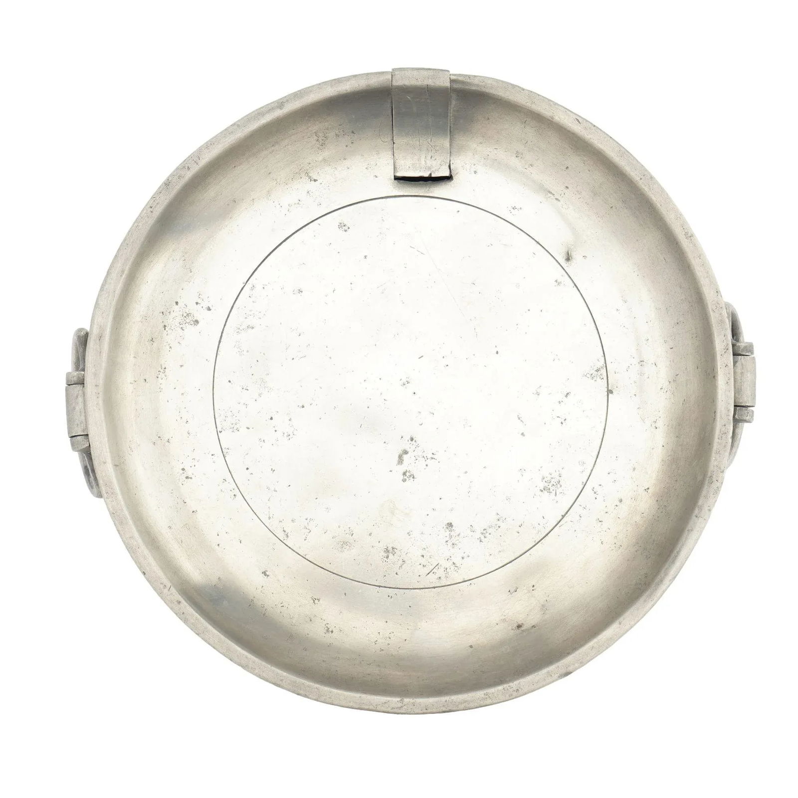 English Pewter Warming Plate With Drop Handles by V&w Birmingham, 1808-1827 - 4